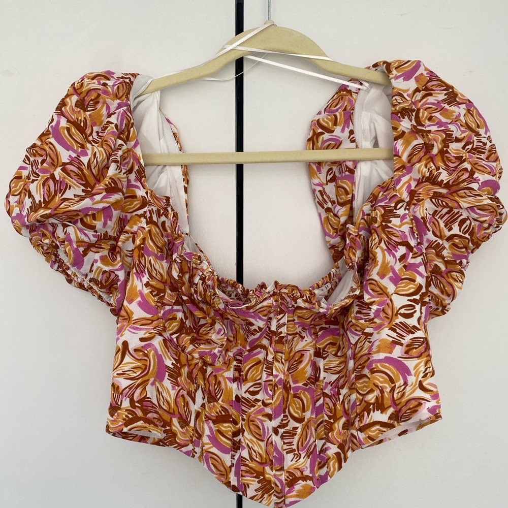 ASTR FLORAL CORSET TOP